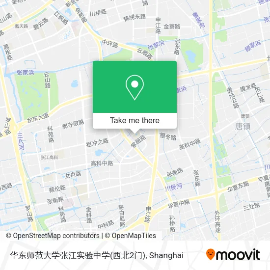 华东师范大学张江实验中学(西北2门) map