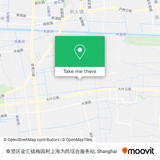 奉贤区金汇镇梅园村上海为民综合服务站 map