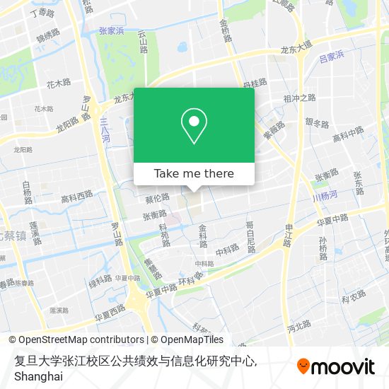 复旦大学张江校区公共绩效与信息化研究中心 map