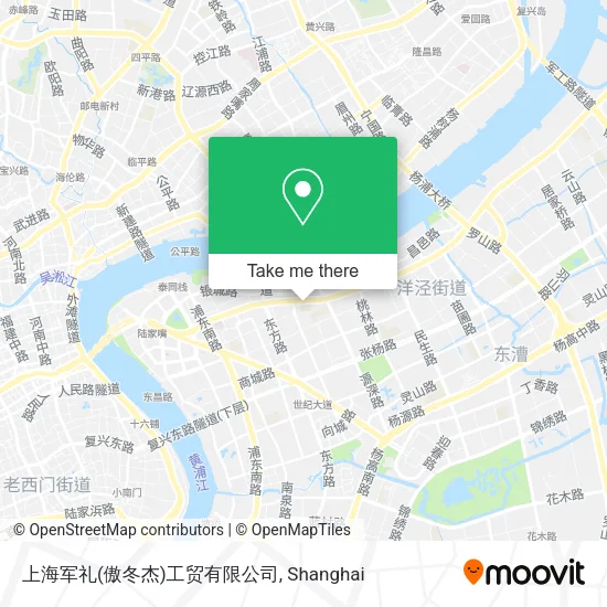 上海军礼(傲冬杰)工贸有限公司 map