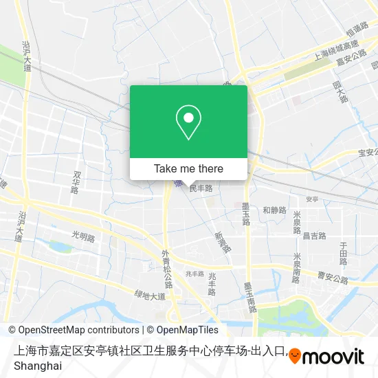 上海市嘉定区安亭镇社区卫生服务中心停车场-出入口 map