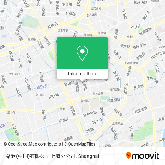 微软(中国)有限公司上海分公司 map