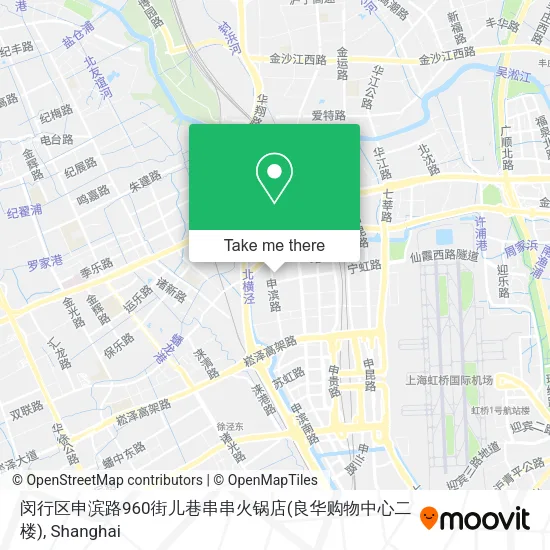 闵行区申滨路960街儿巷串串火锅店(良华购物中心二楼) map