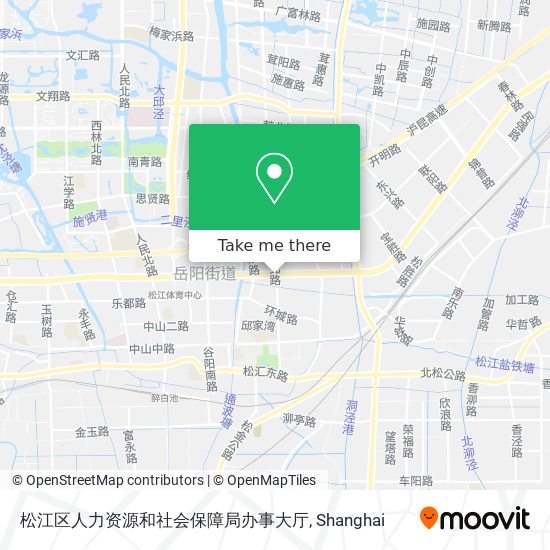 松江区人力资源和社会保障局办事大厅 map