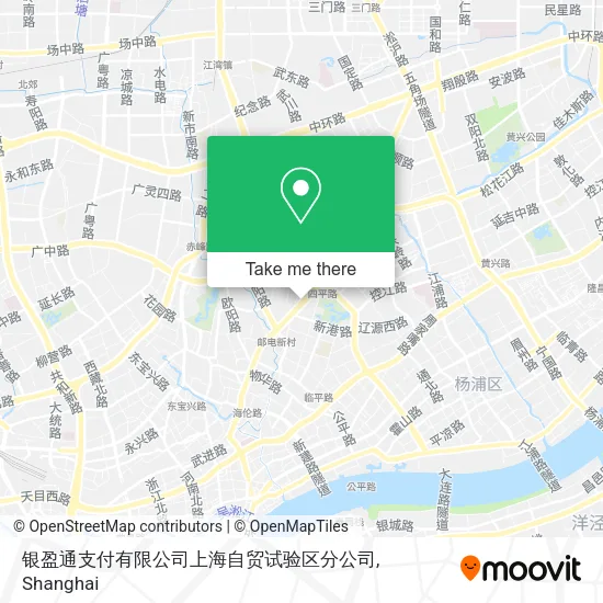 银盈通支付有限公司上海自贸试验区分公司 map