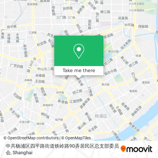 中共杨浦区四平路街道铁岭路90弄居民区总支部委员会 map