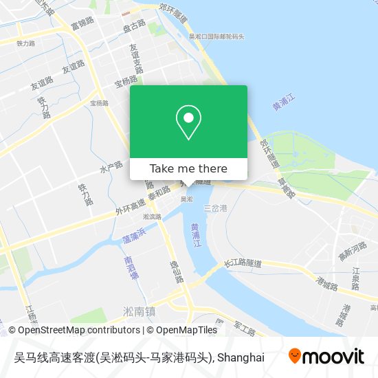 吴马线高速客渡(吴淞码头-马家港码头) map