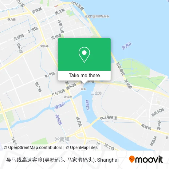 吴马线高速客渡(吴淞码头-马家港码头) map