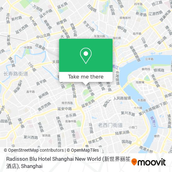 Radisson Blu Hotel Shanghai New World (新世界丽笙酒店) map