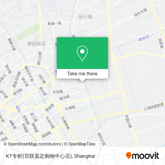 KT专柜(百联嘉定购物中心店) map