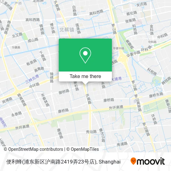 便利蜂(浦东新区沪南路2419弄23号店) map