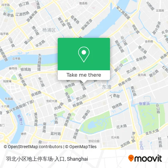 羽北小区地上停车场-入口 map