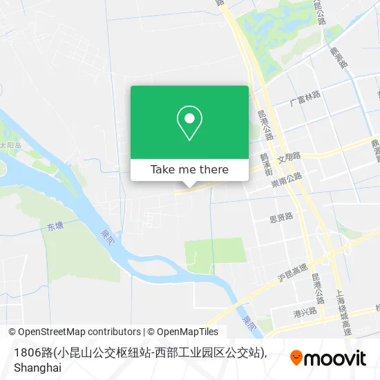 1806路(小昆山公交枢纽站-西部工业园区公交站) map