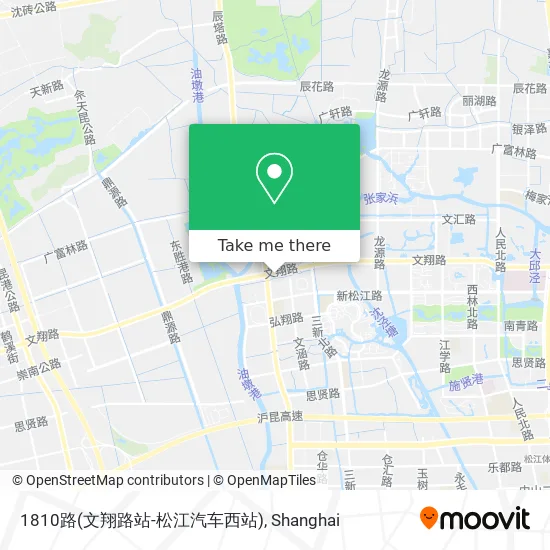 1810路(文翔路站-松江汽车西站) map