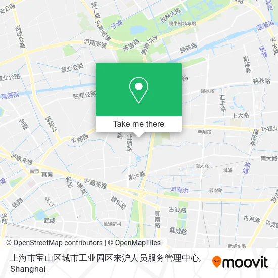 上海市宝山区城市工业园区来沪人员服务管理中心 map