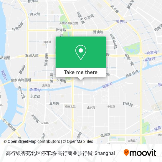 高行银杏苑北区停车场-高行商业步行街 map