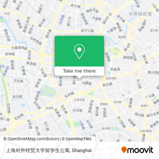 上海对外经贸大学留学生公寓 map