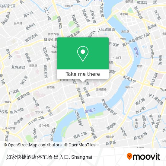 如家快捷酒店停车场-出入口 map