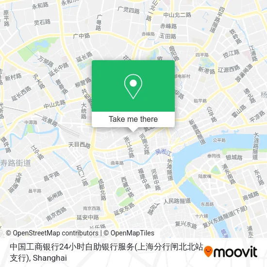 中国工商银行24小时自助银行服务(上海分行闸北北站支行) map