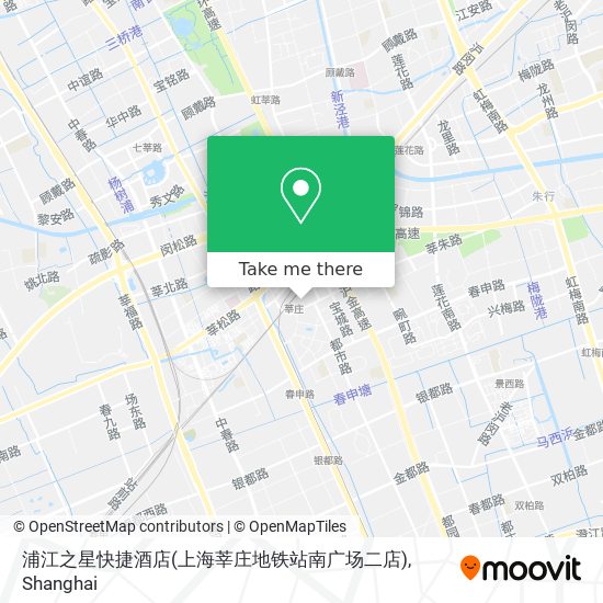浦江之星快捷酒店(上海莘庄地铁站南广场二店) map
