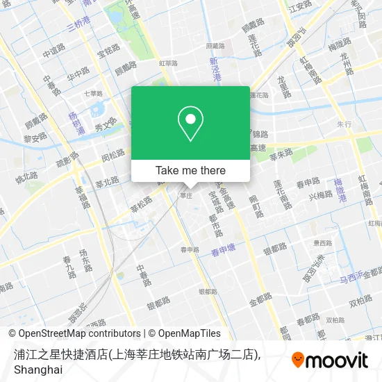 浦江之星快捷酒店(上海莘庄地铁站南广场二店) map