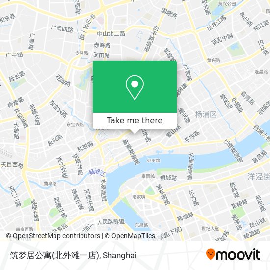 筑梦居公寓(北外滩一店) map