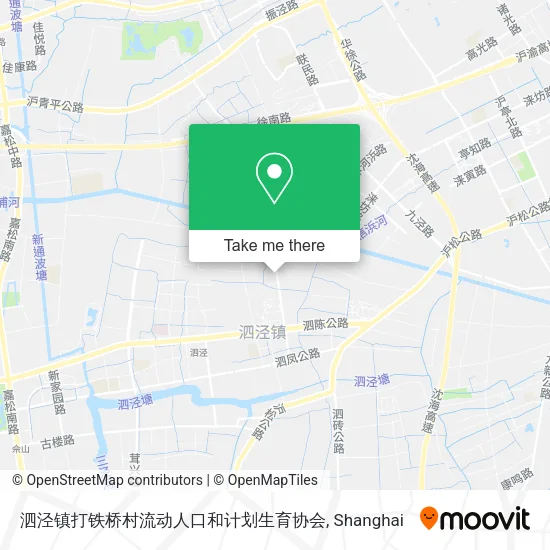 泗泾镇打铁桥村流动人口和计划生育协会 map
