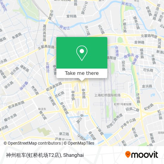神州租车(虹桥机场T2店) map
