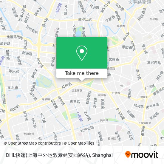 DHL快递(上海中外运敦豪延安西路站) map