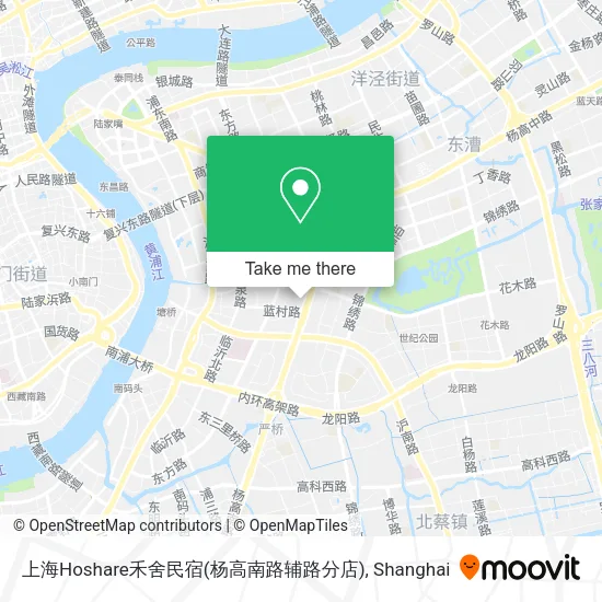 上海Hoshare禾舍民宿(杨高南路辅路分店) map