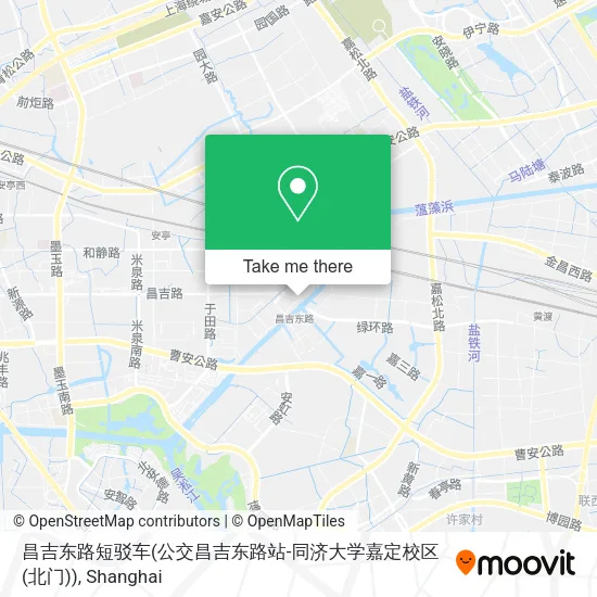 昌吉东路短驳车(公交昌吉东路站-同济大学嘉定校区(北门)) map