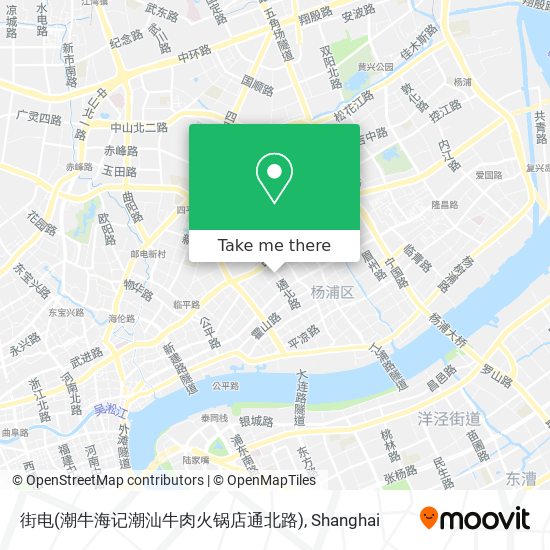 街电(潮牛海记潮汕牛肉火锅店通北路) map