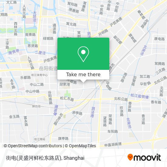 街电(灵盛河鲜松东路店) map