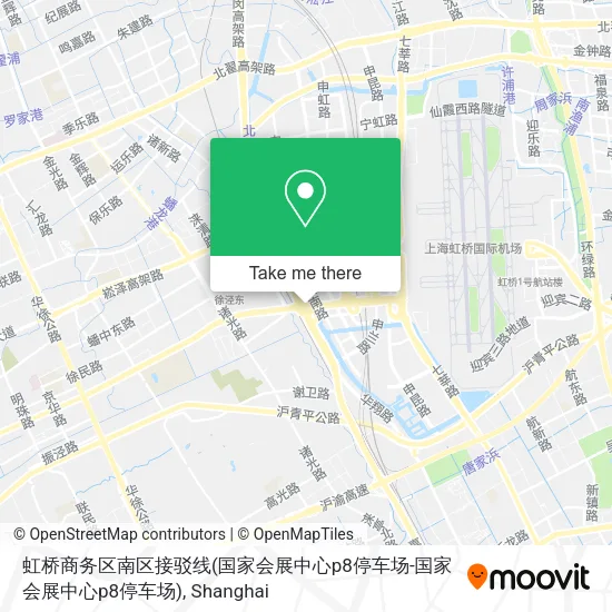 虹桥商务区南区接驳线(国家会展中心p8停车场-国家会展中心p8停车场) map