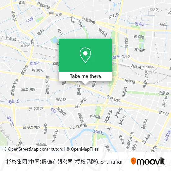 杉杉集团(中国)服饰有限公司(授权品牌) map