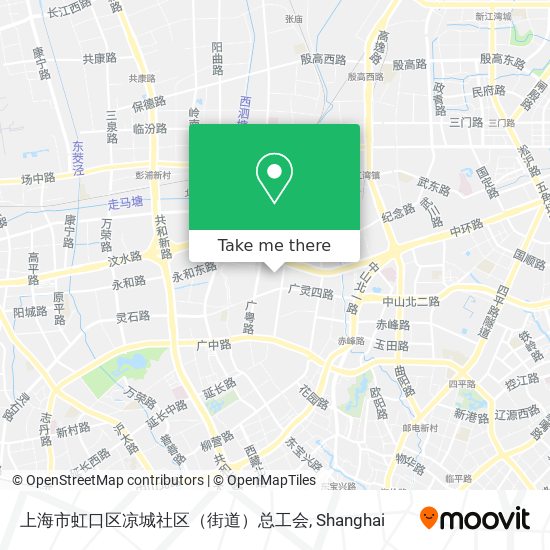 上海市虹口区凉城社区（街道）总工会 map