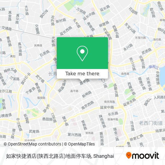 如家快捷酒店(陕西北路店)地面停车场 map