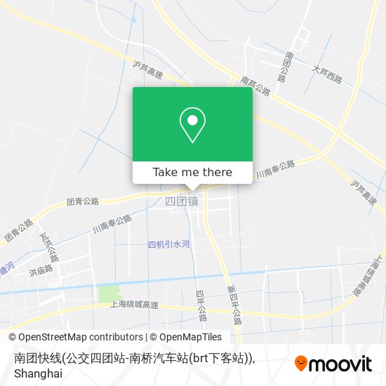 南团快线(公交四团站-南桥汽车站(brt下客站)) map