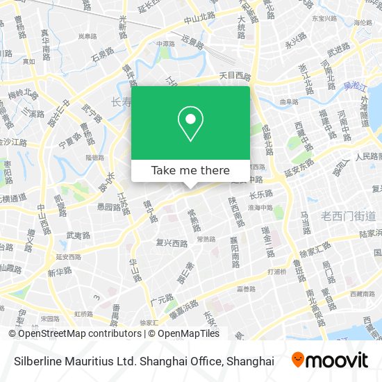 Silberline Mauritius Ltd. Shanghai Office map