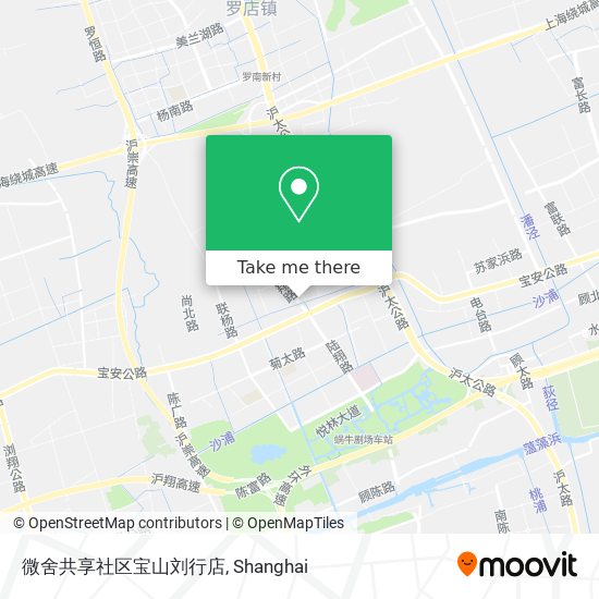 微舍共享社区宝山刘行店 map