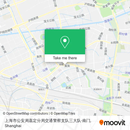 上海市公安局嘉定分局交通警察支队三大队-南门 map