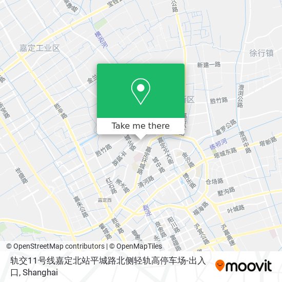 轨交11号线嘉定北站平城路北侧轻轨高停车场-出入口 map