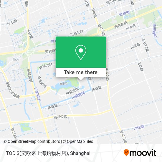 TOD'S(奕欧来上海购物村店) map