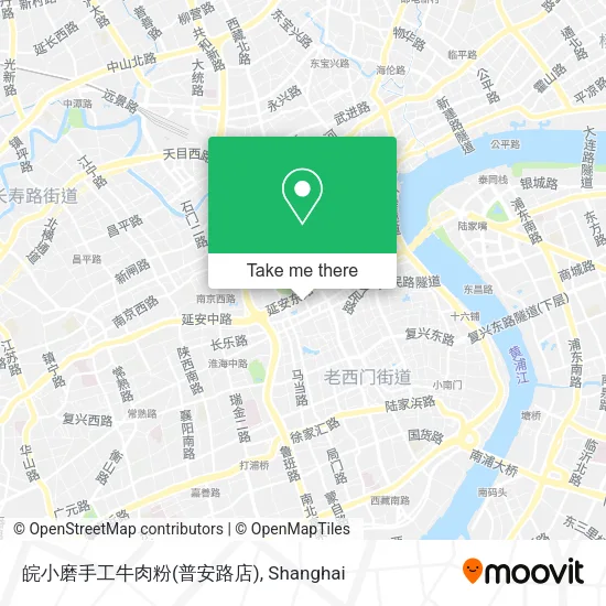 皖小磨手工牛肉粉(普安路店) map