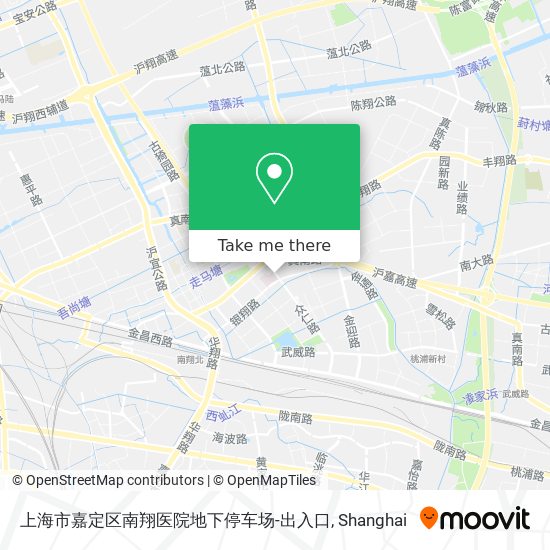 上海市嘉定区南翔医院地下停车场-出入口 map