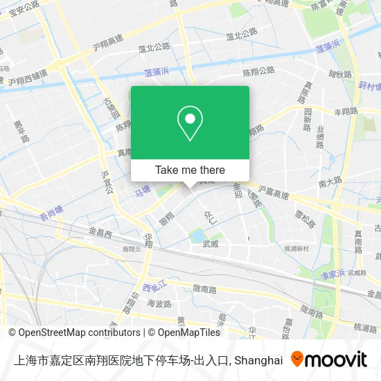 上海市嘉定区南翔医院地下停车场-出入口 map