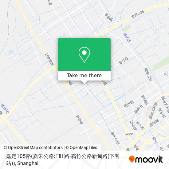 嘉定105路(嘉朱公路汇旺路-霜竹公路新甸路(下客站)) map