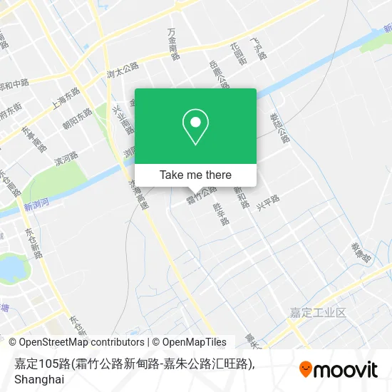 嘉定105路(霜竹公路新甸路-嘉朱公路汇旺路) map