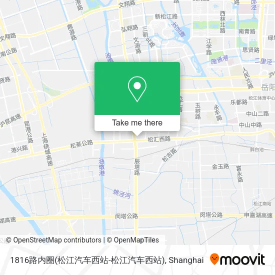 1816路内圈(松江汽车西站-松江汽车西站) map