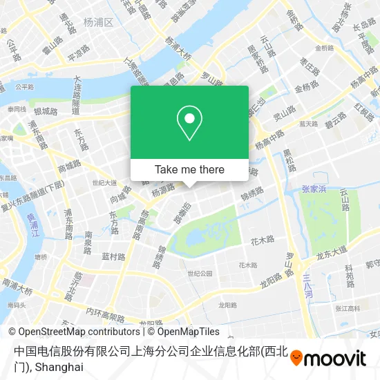 中国电信股份有限公司上海分公司企业信息化部(西北门) map